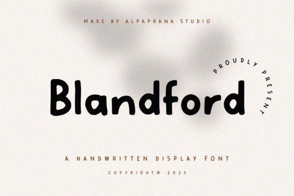 Blandford Font: Modern Handwritten Typography for Editorial Design