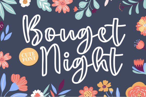 Bouget Night: A Quirky Script Font for Editorial Elegance