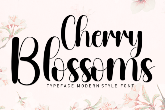 Cherry Blossoms: A Delicate Script for Designers