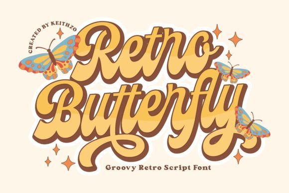 Retro Butterfly Font: A Funky Script for Editorial Design