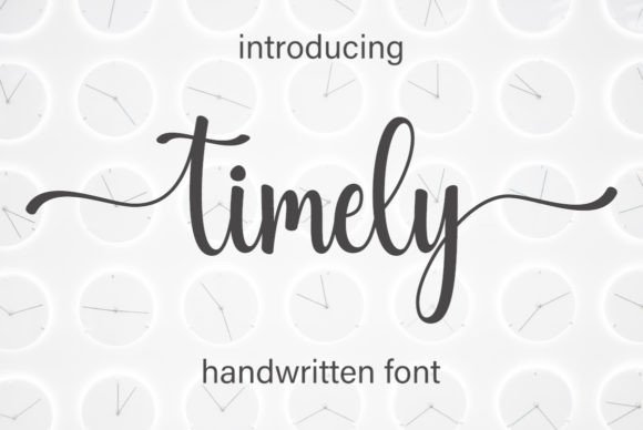 Timely: A Handwritten Typeface for Editorial Elegance